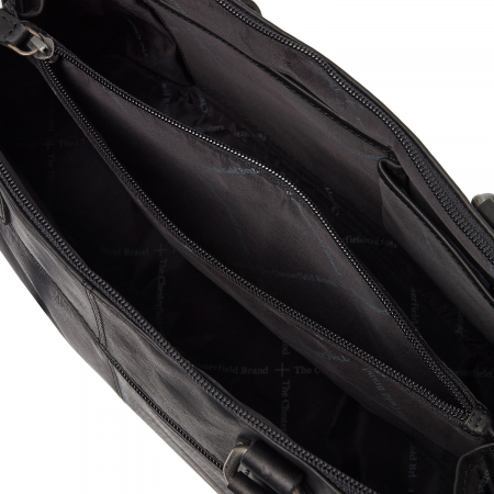 Geanta de dama, The Chesterfield Brand, din piele naturala de umar,Santorini, Negru [3]