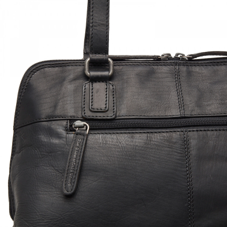 Geanta de dama, The Chesterfield Brand, din piele naturala de umar,Santorini, Negru [2]