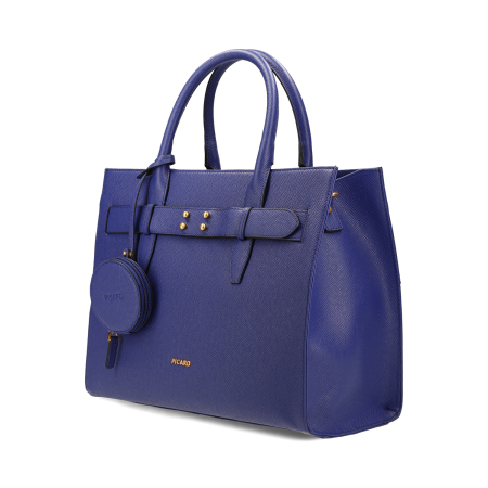 Geanta dama tote bag, Picard, Chic Way, piele naturala Albastru Royal [5]