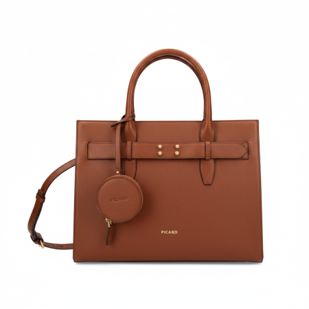 Geanta dama tote bag, Picard, Chic Way, piele naturala Maro coniac [4]