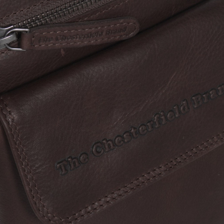 Geanta de barbati din piele naturala, The Chesterfield Brand, Lou, Maro inchis [2]