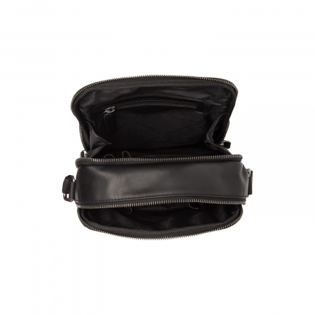 Geanta de barbati, The Chesterfield Brand, din nylon si piele, Arendal, Negru [1]