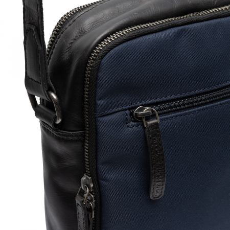 Geanta de barbati, The Chesterfield Brand, din nylon si piele, Arendal, Bleumarin [6]