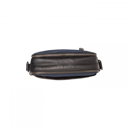 Geanta de barbati, The Chesterfield Brand, din nylon si piele, Arendal, Bleumarin [5]