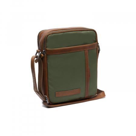 Genti - Geanta de barbati, The Chesterfield Brand, din nylon si piele, Arendal, Verde olive