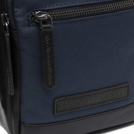 Geanta de barbati, The Chesterfield Brand, din piele si nylon, Karlstad, Bleumarin [1]