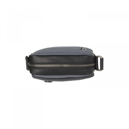Geanta de barbati, The Chesterfield Brand, din nylon si piele, Karlstad, Gri [3]