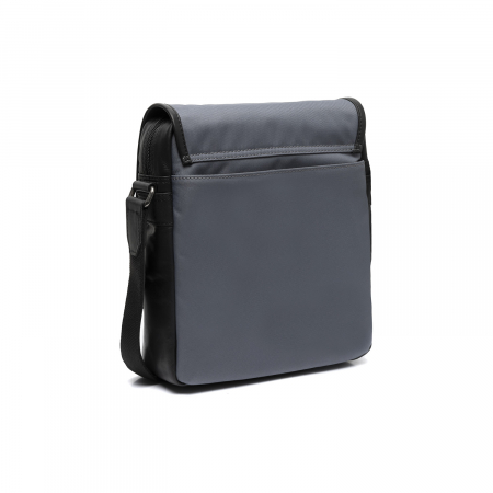 Geanta de barbati, The Chesterfield Brand, din nylon si piele, Mikeli, Gri [5]