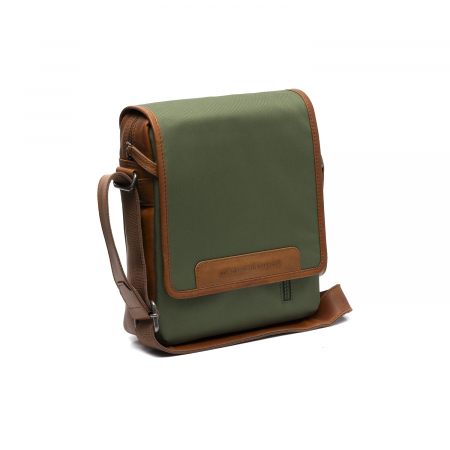 Borsete - Geanta de barbati, The Chesterfield Brand, din nylon si piele, Mikeli, Verde olive