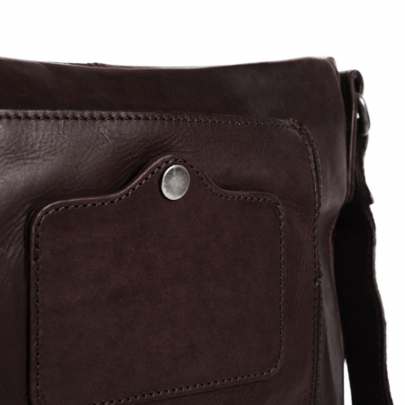 Geanta de barbati The Chesterfield Brand, din piele moale, Bodin, Maro inchis [3]
