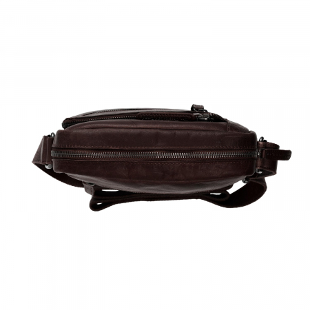 Geanta de barbati The Chesterfield Brand, din piele naturala, Dessau, Maro inchis [2]