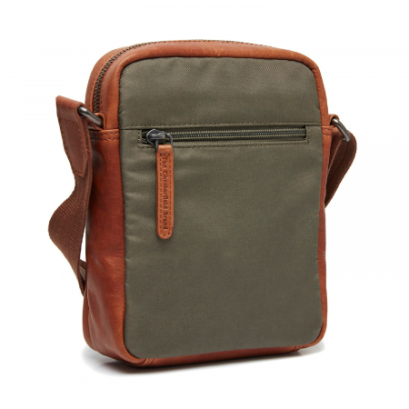 Geanta de barbati, The Chesterfield Brand, din nylon si piele, Karlstad, Verde olive [5]