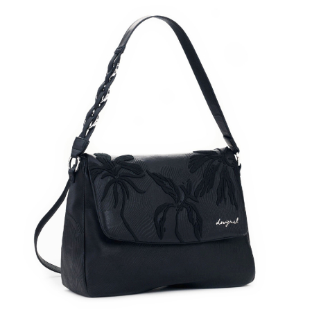 Rucsacuri - Geanta de dama, 2 in 1, de mana, umar si tip rucsac, Desigual, Posadas Floralis, Negru