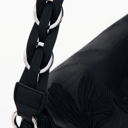 Geanta de dama, 2 in 1, de mana, umar si tip rucsac, Desigual, Posadas Floralis, Negru [3]