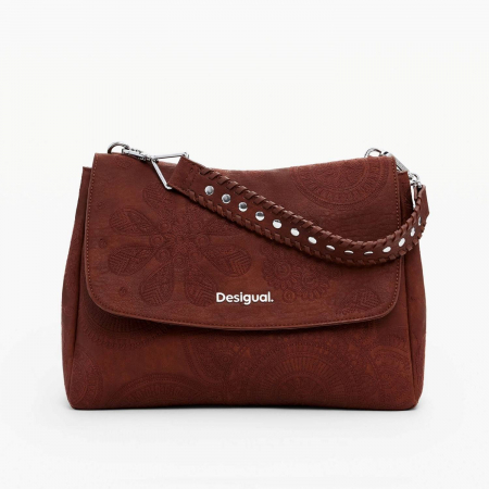 Geanta de dama 2 in 1, de mana, umar si tip rucsac, Desigual, seria Dejavu Posadas, Maro camel [5]
