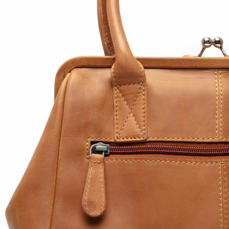 Geanta de dama Chesterfield din piele naturala – Seria Dorin Maro coniac [4]
