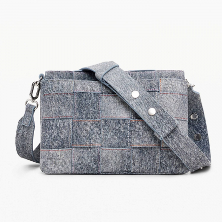 Geanta de dama crossbody, Desigual, seria Denim Dortmund, Gri [3]