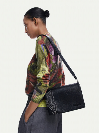 Geanta de dama crossbody, Desigual, seria Goodall Dortmund, Negru [1]