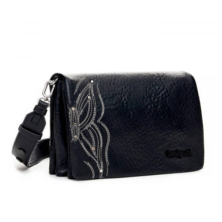 Geanta de dama crossbody, Desigual, seria Goodall Dortmund, Negru