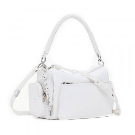 Geanta de dama crossbody, Desigual, seria Half Habana, Alb [2]