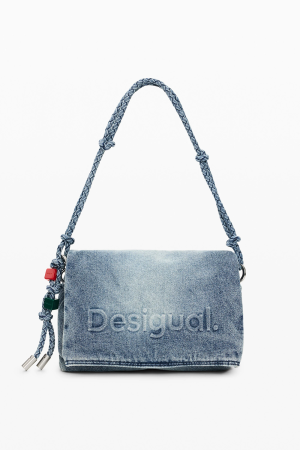 Geanta de dama crossbody, Desigual, seria Half Logo Denim, Albastru [4]