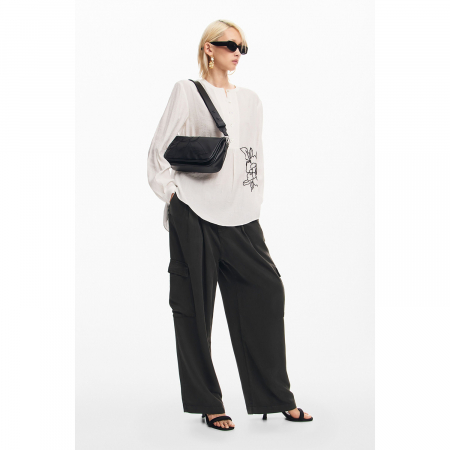 Geanta de dama crossbody, Desigual, seria Keller Gales long, Negru [1]