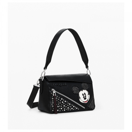 Geanta de dama crossbody, Desigual, seria Mickey Studstyle Phuk, Negru [2]