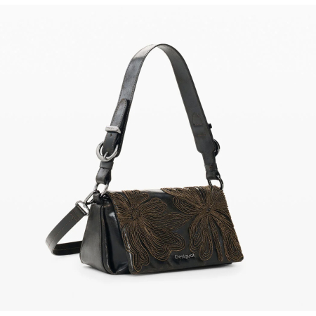 Posete - Geanta de dama crossbody, Desigual, seria Mistral Naron - Maro ciocolata