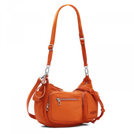 Geanta de dama crossbody, Desigual, seria Priori Astana, Portocaliu