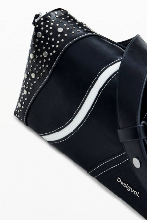 Geanta de dama crossbody, Desigual, seria Punkette Dortmund, Negru [6]