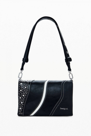 Geanta de dama crossbody, Desigual, seria Punkette Dortmund, Negru [5]