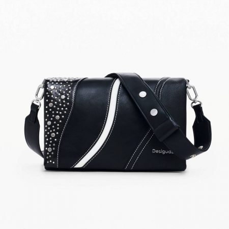 Geanta de dama crossbody, Desigual, seria Punkette Dortmund, Negru [4]