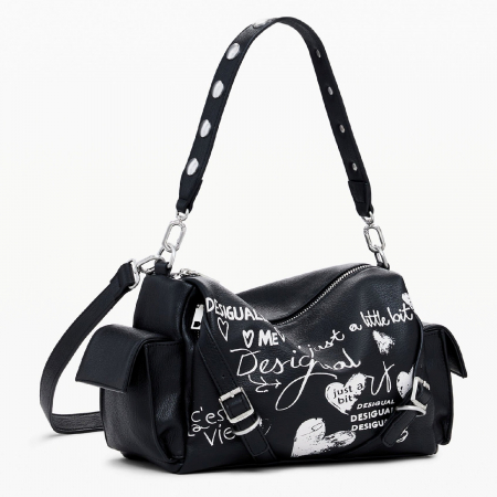 Geanta de dama crossbody, Desigual, seria Seshat Habana, Negru [1]