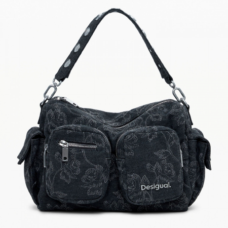 Geanta de dama crossbody, Desigual, seria Whiskey Habana Multipocket, Negru [3]