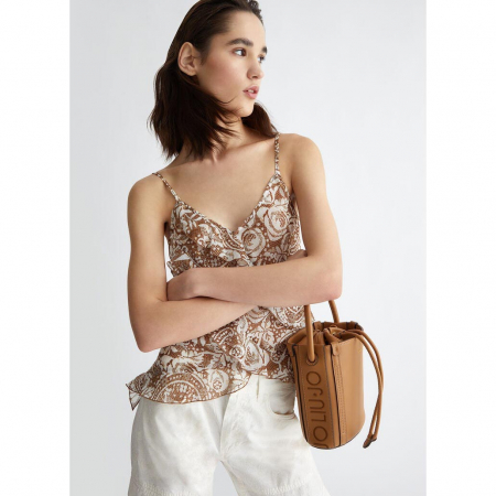 Geanta de dama crossbody, Liu Jo Basket Bag AA4098, Maro Coniac