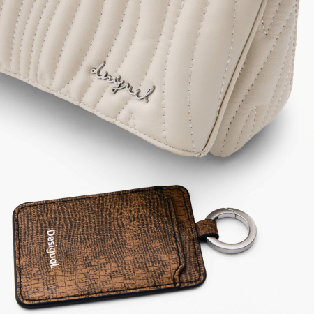 Geanta de dama, de dimensiune medie, Desigual, seria Helium Trokel, Bej [3]