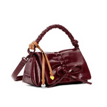 Geanta de dama, de dimensiune mica, Desigual, Juliett Mini, Visiniu