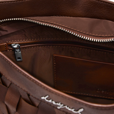 Geanta de dama, de mana si umar, Desigual, Argon, Maro coniac [4]