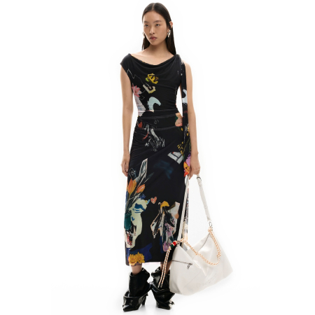 Geanta de dama, de mana si umar, Desigual, Big Bergamo, Alb [6]