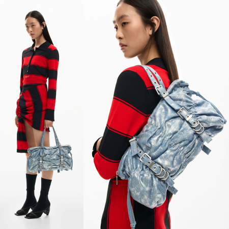 Geanta de dama, de mana si umar, Desigual, Buxton Denim, Albastru [2]