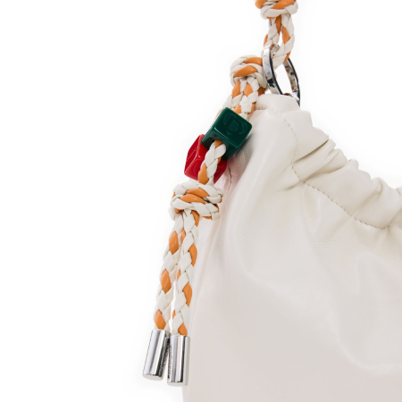 Geanta de dama, de mana si umar, Desigual, Half logo, Alb [4]