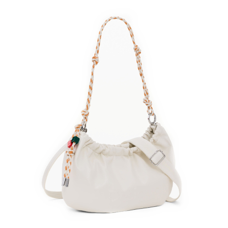 Dama - Geanta de dama, de mana si umar, Desigual, Half logo, Alb