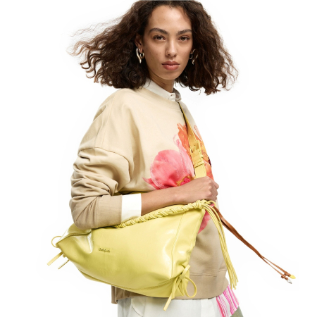 Geanta de dama, de mana si umar, Desigual, Juliett, Galben