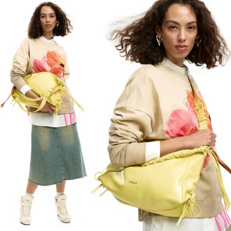 Geanta de dama, de mana si umar, Desigual, Juliett, Galben [3]