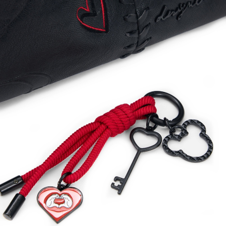 Geanta de dama, de mana si umar, Desigual, Mickey Leiria, Negru [3]