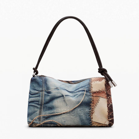 Geanta de dama, de mana si umar, Desigual, seria Camouflage Bergamo, Multicolor [3]
