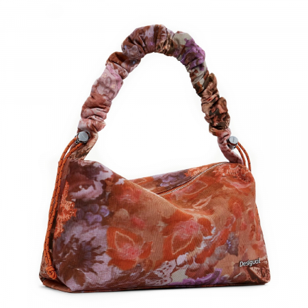 Geanta de dama, de mana si umar, Desigual, seria Corduroy Bergamo, Multicolor [5]