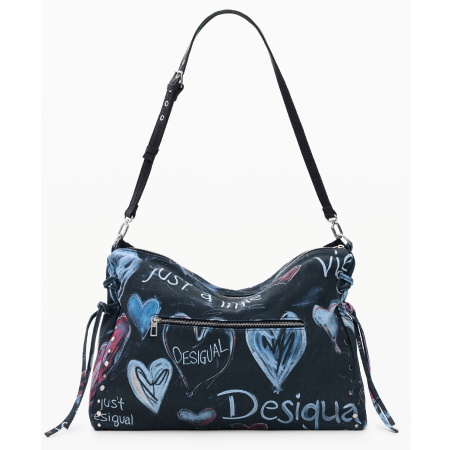 Geanta de dama, de mana si umar, Desigual, seria Graffiti, Multicolor [7]