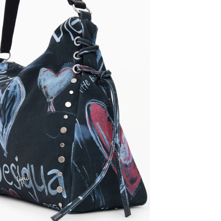 Geanta de dama, de mana si umar, Desigual, seria Graffiti, Multicolor [6]