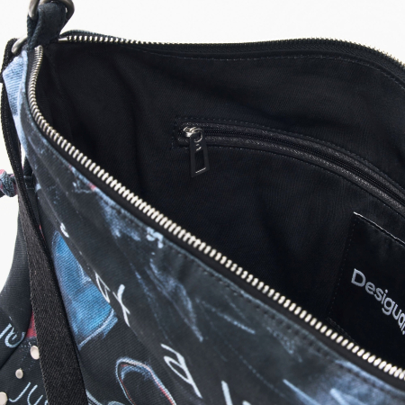 Geanta de dama, de mana si umar, Desigual, seria Graffiti, Multicolor [4]